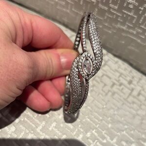 Elegant Silver Rhinestone Bracelet